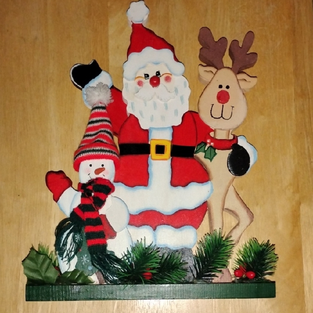 Festive Santa and Friends Holiday Decoration